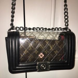 Clear Quilted Chain Strap Bag